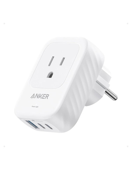 Adaptador de Enchufe de Viaje Anker A92A2, 5-en-1, 15W USB-C