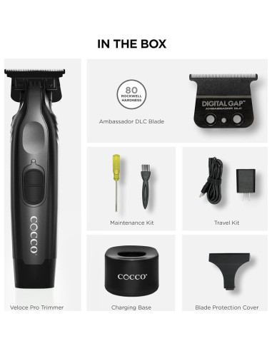 Cortadora Cocco Veloce Pro Inalámbrica 15.24cm Negro Mate