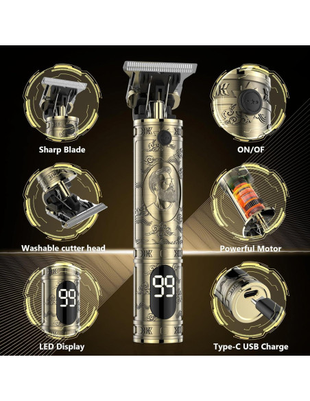 Cortadora de Cabello Solati JY-D001 Inalámbrica con LCD