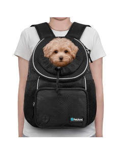 Mochila Portadora Frontal PetAmi para Perros y Gatos 6.8 kg 2