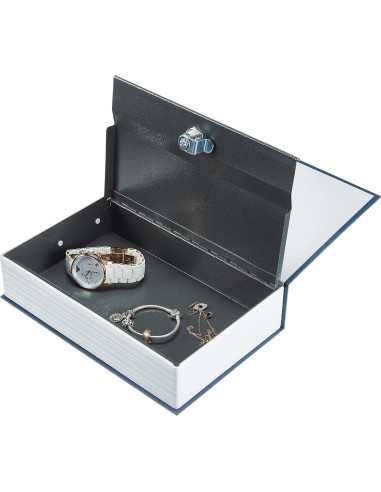 Caja de Libro Amazon Basics Grande Azul con Cerradura