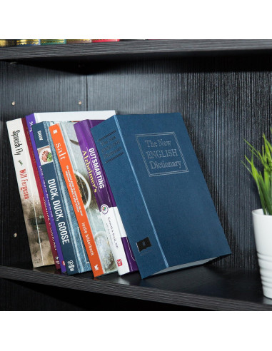 Caja de Libro Amazon Basics Grande Azul con Cerradura