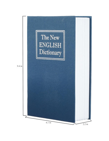 Caja de Libro Amazon Basics Grande Azul con Cerradura