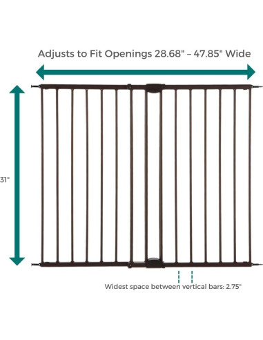 Puerta para Mascotas North States Windsor 73-121 cm Bronce Mate