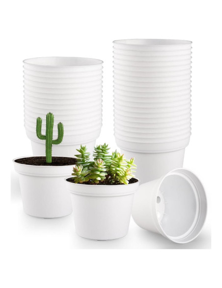 Paquete de 60 macetas de 7.62 cm blancas RooTrimmer