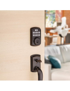 Cerradura Inteligente Kwikset Aura Bluetooth Teclado Bronce 2