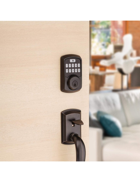 Cerradura Inteligente Kwikset Aura Bluetooth Teclado Bronce