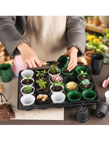 Paquete de 60 macetas de 7.62 cm blancas RooTrimmer