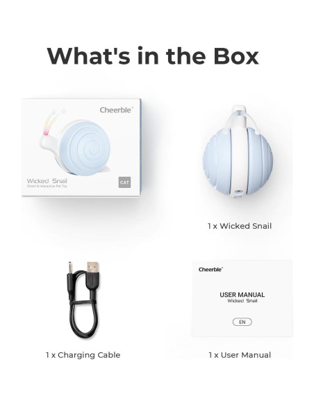 Juguete Interactivo Cheerble Caracol Malvado para Gatos