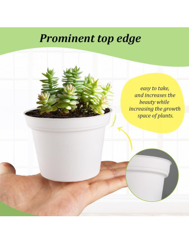 Paquete de 60 macetas de 7.62 cm blancas RooTrimmer