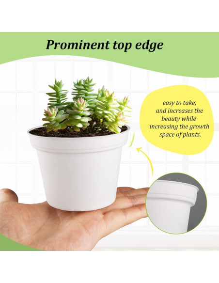 Paquete de 60 macetas de 7.62 cm blancas RooTrimmer