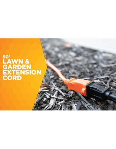 Cable de Extensión Woods 0723 16 AWG 15,24 m Naranja