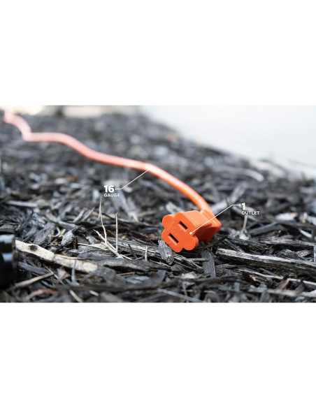 Cable de Extensión Woods 0723 16 AWG 15,24 m Naranja