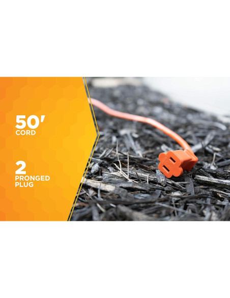Cable de Extensión Woods 0723 16 AWG 15,24 m Naranja