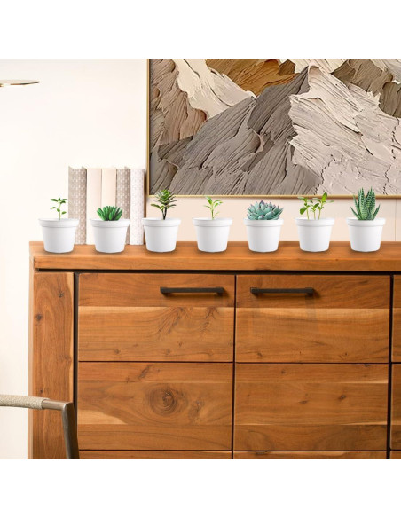 Paquete de 60 macetas de 7.62 cm blancas RooTrimmer