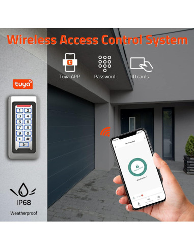 Teclado Control Acceso Inalámbrico AMOCAM S602-TUYA LED