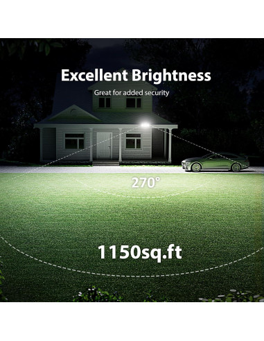 Luz de Inundación LED Onforu 65W con Sensor de Movimiento 6500LM