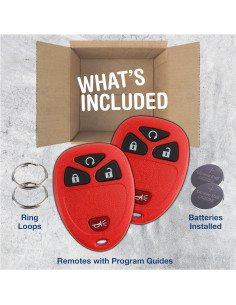 2X Llave Remota KeylessOption para Buick Chevrolet 4 Botones 2