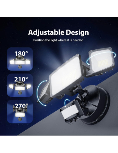 Luz de Inundación LED Onforu 65W con Sensor de Movimiento 6500LM