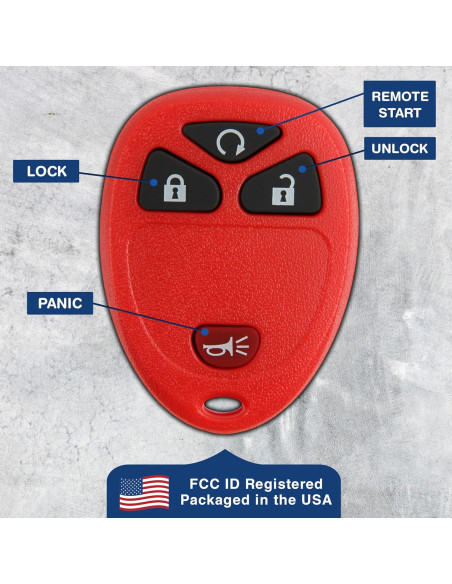 2X Llave Remota KeylessOption para Buick Chevrolet 4 Botones