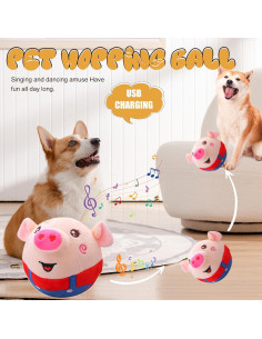 Juguete Interactivo para Perros Cerdo de Felpa 12,7cm Recargable 2