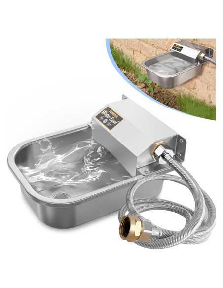 Dispensador Automático de Agua para Perros PETSOLON 3L Acero Inoxidable