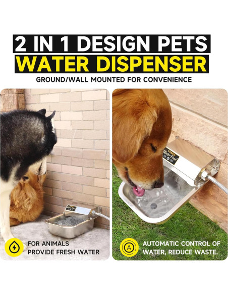 Dispensador Automático de Agua para Perros PETSOLON 3L Acero Inoxidable