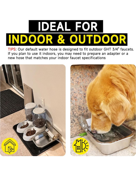 Dispensador Automático de Agua para Perros PETSOLON 3L Acero Inoxidable