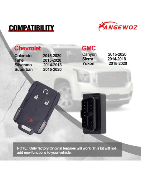 Kit Llave Remota GMC Chevrolet Silverado 1500 2500 3500