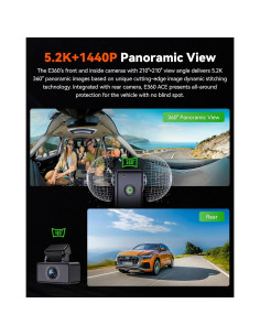 Cámara Dash Vantrue E360 ACE 5.2K 360 WiFi GPS 2