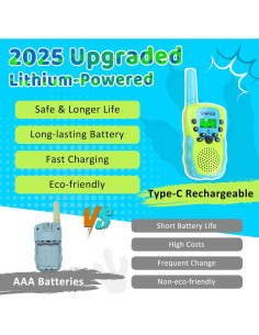 Walkie Talkies Vvinca T-388 Recargables 3000m Niños 2