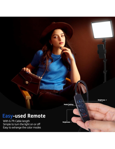 Kit de Iluminación LED NiceVeedi 2800-6500K con Trípode