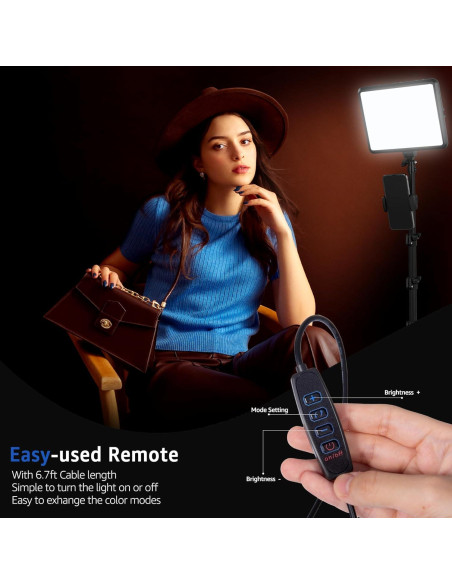 Kit de Iluminación LED NiceVeedi 2800-6500K con Trípode