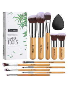 Juego de Brochas de Maquillaje BS-MALL 11 Piezas Sintéticas