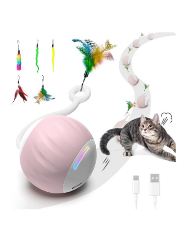 Juguete Interactivo para Gatos GOGODOGYA Rosa 2 Velocidades