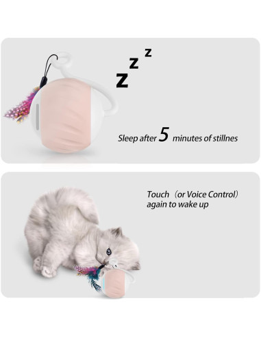 Juguete Interactivo para Gatos GOGODOGYA Rosa 2 Velocidades