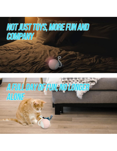 Juguete Interactivo para Gatos GOGODOGYA Rosa 2 Velocidades