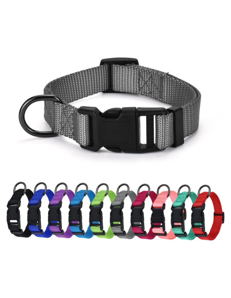 Collar de Nylon Grueso AUDWUD Ajustable para Perros y Gatos
