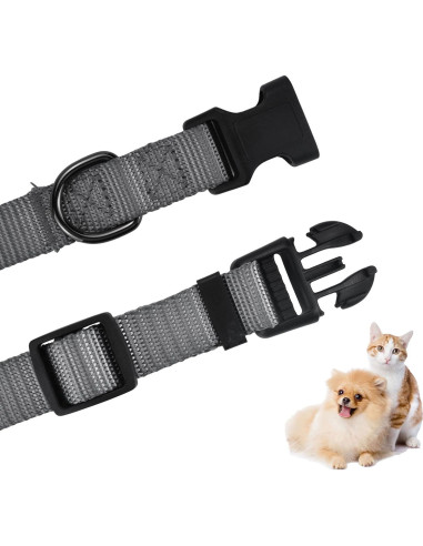 Collar de Nylon Grueso AUDWUD Ajustable para Perros y Gatos