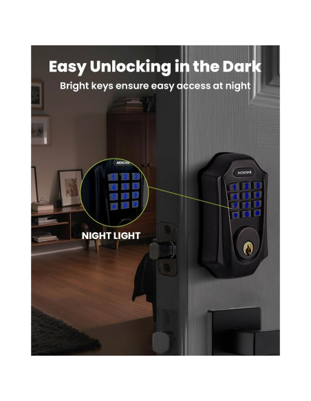 Cerradura Inteligente MENDOCK UF01 Teclado Iluminado IP54