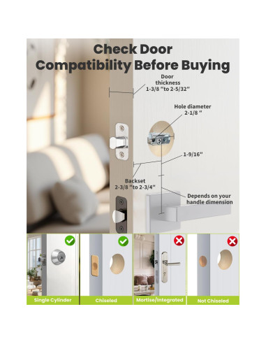 Cerradura Inteligente MENDOCK UF01 Teclado Iluminado IP54