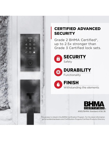 Cerradura Electrónica Kwikset SmartCode 270 Teclado Táctil