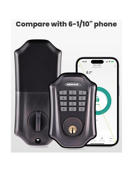 Cerradura Inteligente MENDOCK UF01 Teclado Iluminado IP54