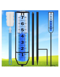 Pluviómetro RYOEIKT 26.92 cm Ajustable a Prueba de Heladas
