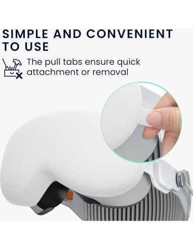 Cubierta de VR kwmobile para Apple Vision Pro - Ligera y Protectora