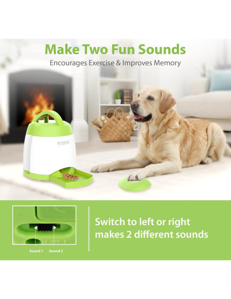 Dispensador de Comida para Perros PETGEEK Verde Automático