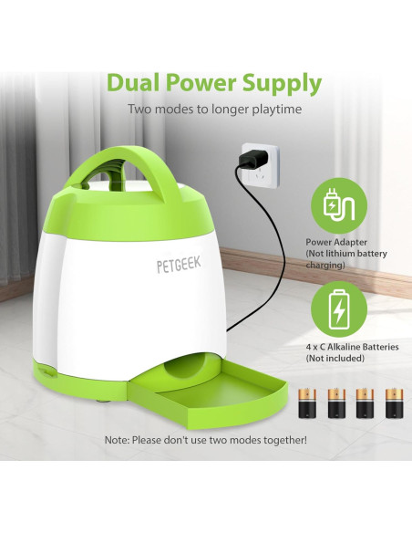 Dispensador de Comida para Perros PETGEEK Verde Automático