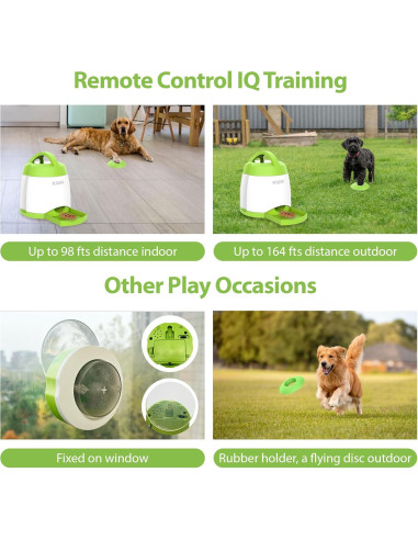 Dispensador de Comida para Perros PETGEEK Verde Automático