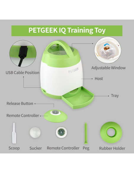 Dispensador de Comida para Perros PETGEEK Verde Automático