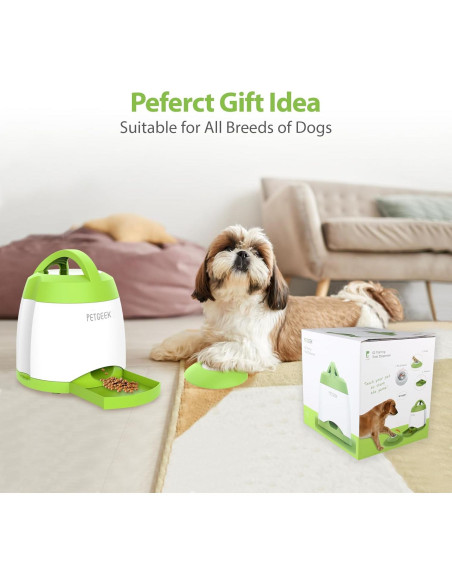 Dispensador de Comida para Perros PETGEEK Verde Automático